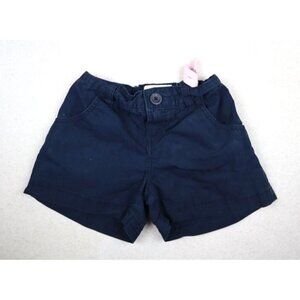 GIRL'S NAVY BLUE KHAKI CHINO SHORTS - SIZE 10 - ADJUSTABLE WAIST